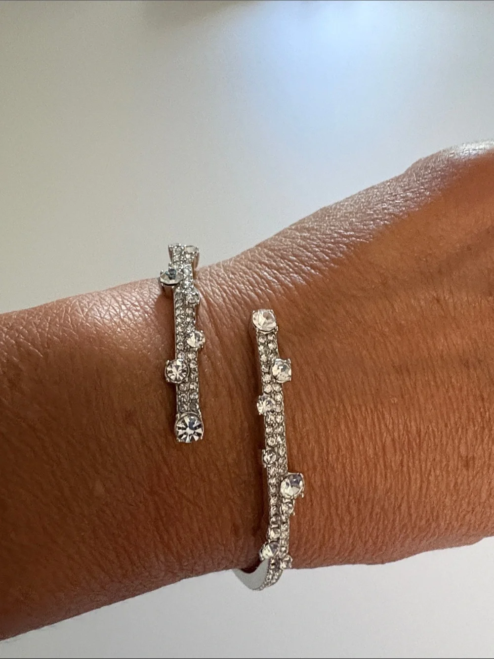 Crystal Bar bracelet- Silver Sparkle